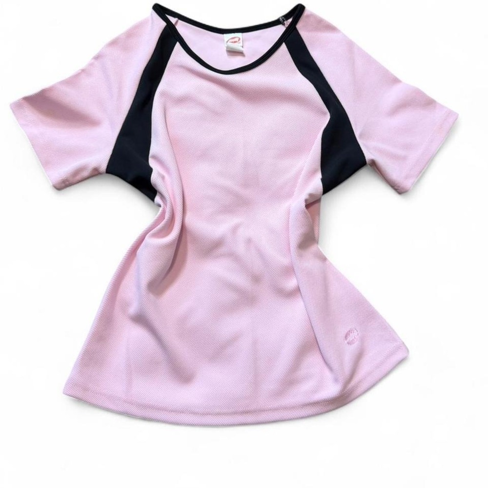 Rare Vintage 90s AVIA Pink & Black Colorblock Athletic Top, Women's Size‎ M